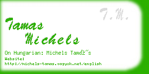 tamas michels business card